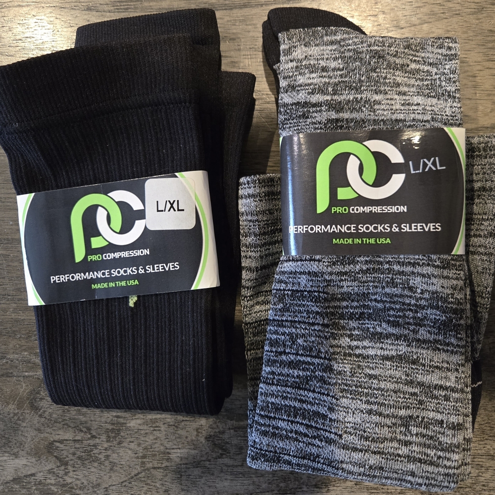 Black and Gray Performance Socks